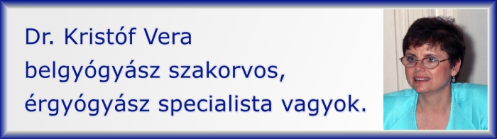 Dr. Kristóf Vera belgyógyász szakorvos, érgyógyász specialista vagyok.
			    Forduljon hozzám bizalommal és én<br />
			    végigvezetem Önt a vizsgálatok és kezelések útvesztőjén!